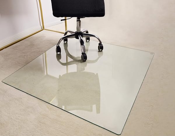 GLSLAND Premium Tempered Glass Office Chair Mat
