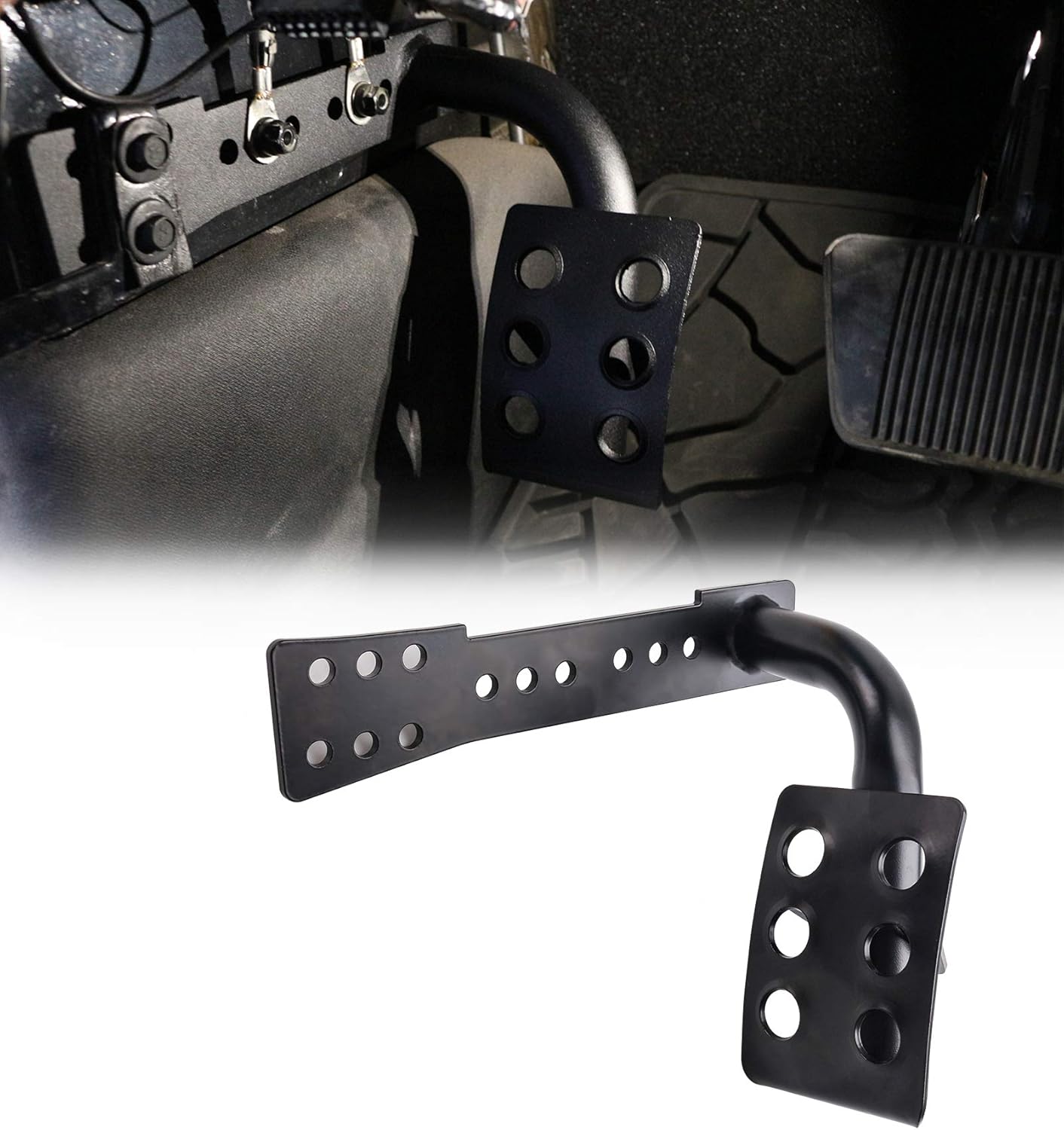 Kevariy Metal Dead Pedal Left Side Kick Panel Foot Rest