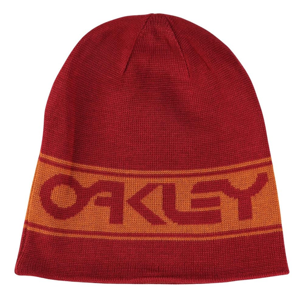 Oakley Men's Thermonuclear Protection Reversible Beanie Hat, Iron Red, One Size