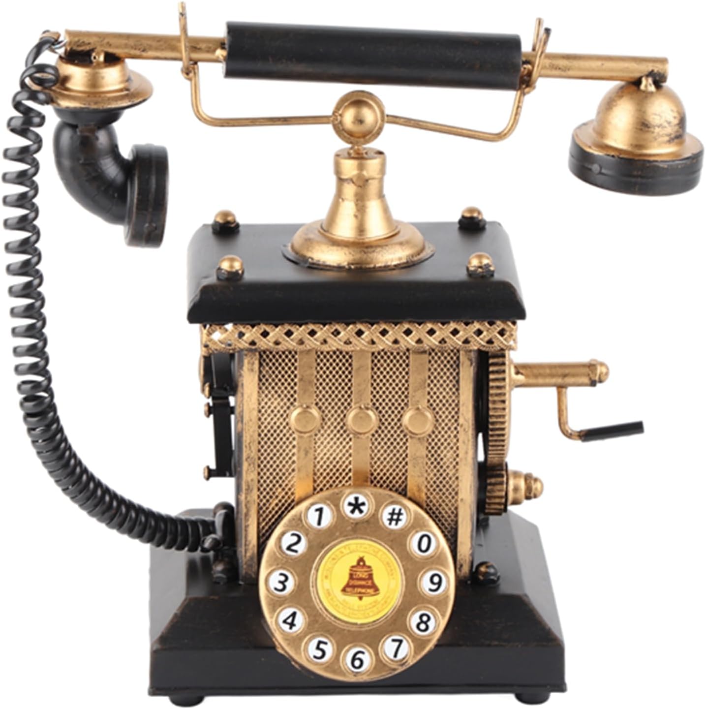 Telephone Decor Decoration Ornaments Hand Cranked Window Model House European Adornment Telephone Decorative