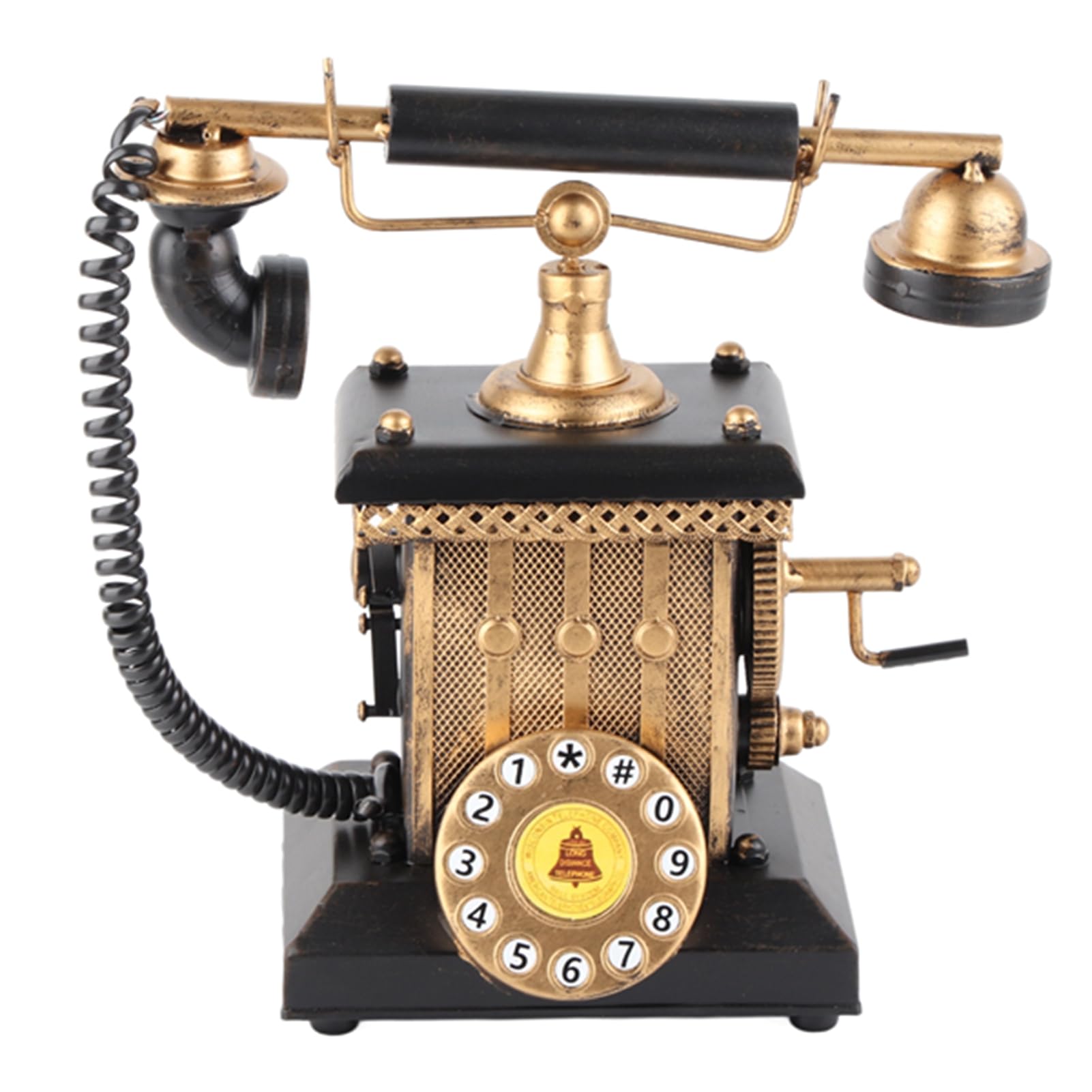 Jwthee Retro Telephones, Decorative Phone European Rotary Dialing Telephone Decor Artist Figurine for Home Office Hotel Decoration