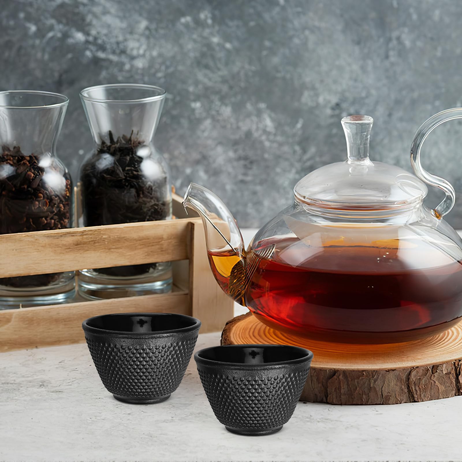 Kung Fu Teegeschirr 2 Stück Gusseiserne Teetassen 120 ml Kleine Asiatische Tassen für Teezeremonie und Teestube