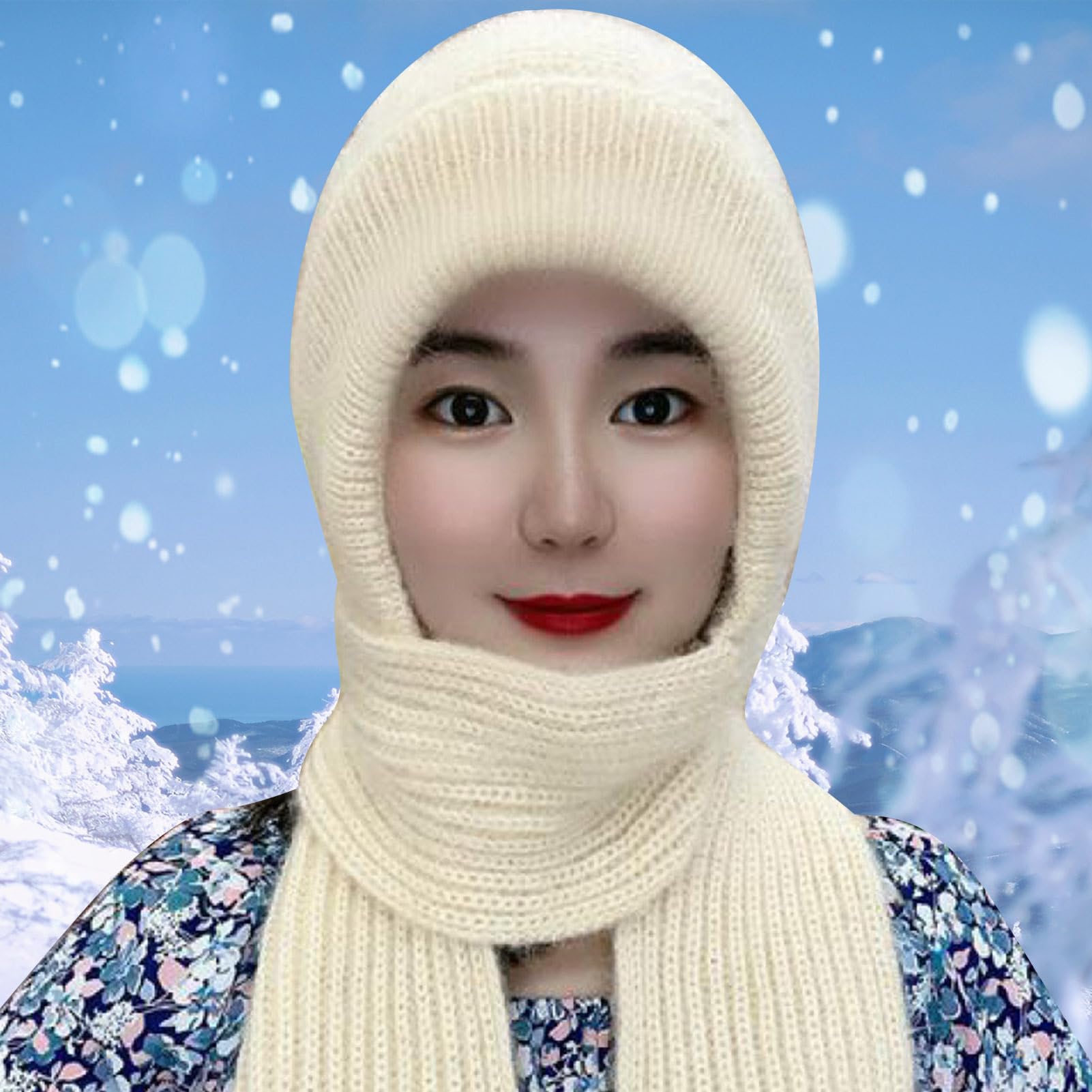 Hooall Echarpe Coupe-Vent Avec Protection Auditive Intégrée Chapeaux