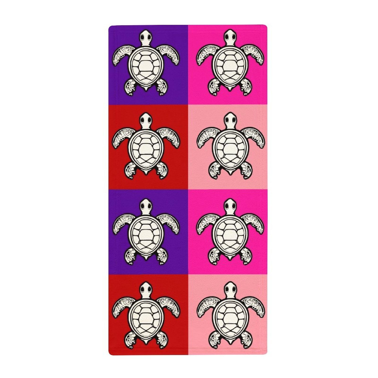 Anceky Super Absorbent Yoga Towels, Tribal Sea Turtle Compact Quick-Dry Face Towels for Gym, Camp & Travel Essentials