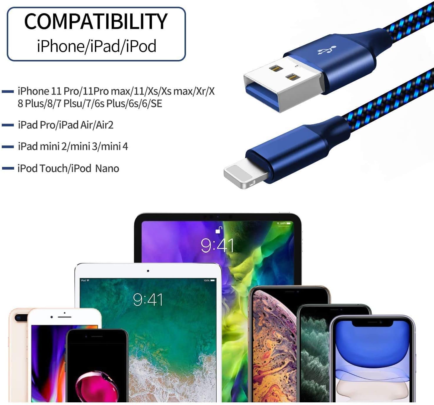 Exclusive Discount 60% Price iPhone Charger, Lightning Cable MFi Certified Cable 5 Pack 6FT USB Fast Charging&Syncing Cable Compatible with iPhone 12 Mini 11 Pro Max XS XR X 8 7 6S 6 Plus SE 5S 5C 5 iPad AirPods Pro ๐ฅ Cashback up to 70% iPhone Charger, Lightning Cable MFi Certified Cable 5 Pack 6FT USB Fast Charging&Syncing Cable Compatible with iPhone 12 Mini 11 Pro Max XS XR X 8 7 6S 6 Plus SE 5S 5C 5 iPad AirPods Pro