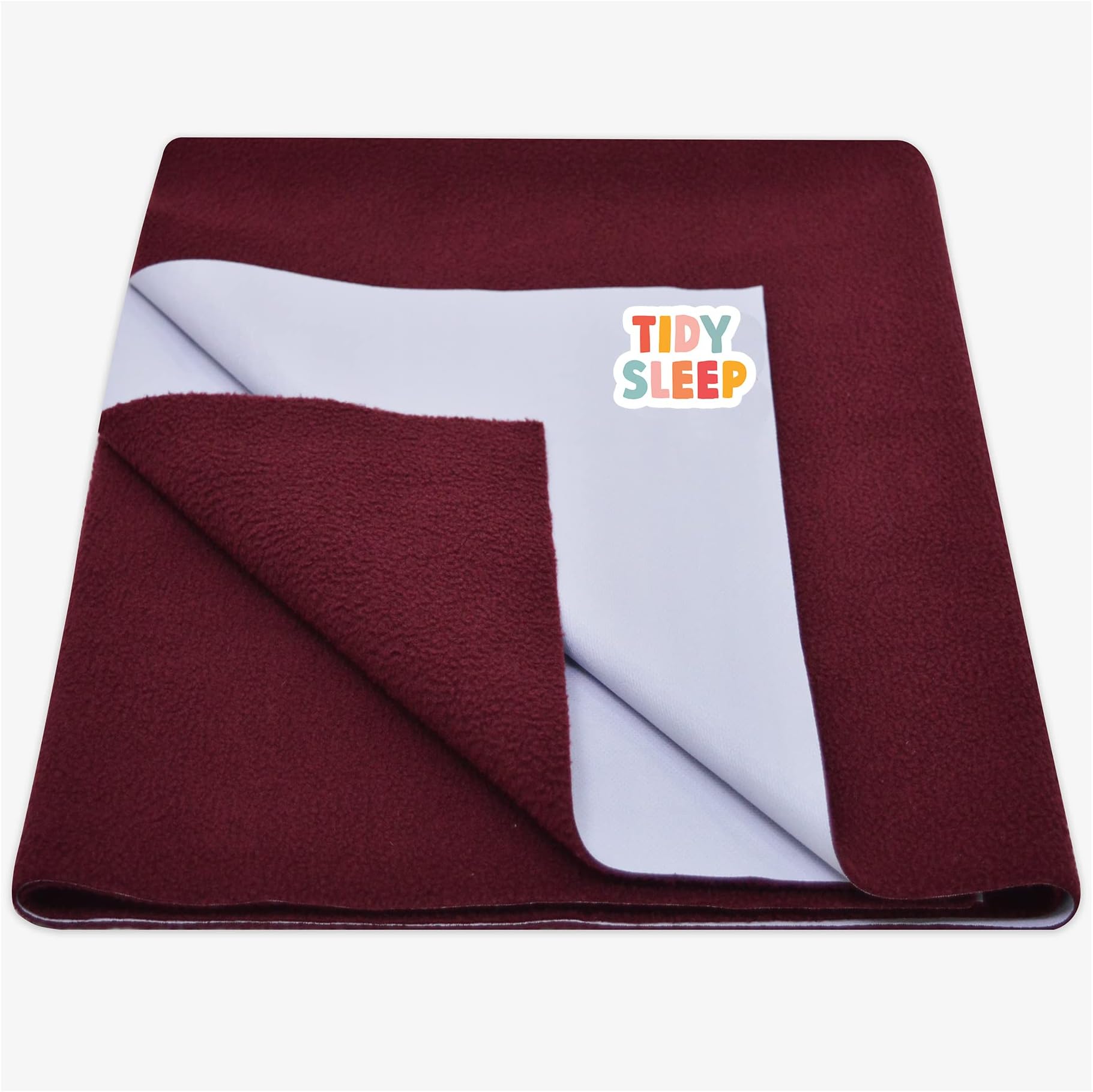 TIDY SLEEP Baby Waterproof Rubber Sheet for Born Baby (Medium (100cm x 70cm) Maroon)