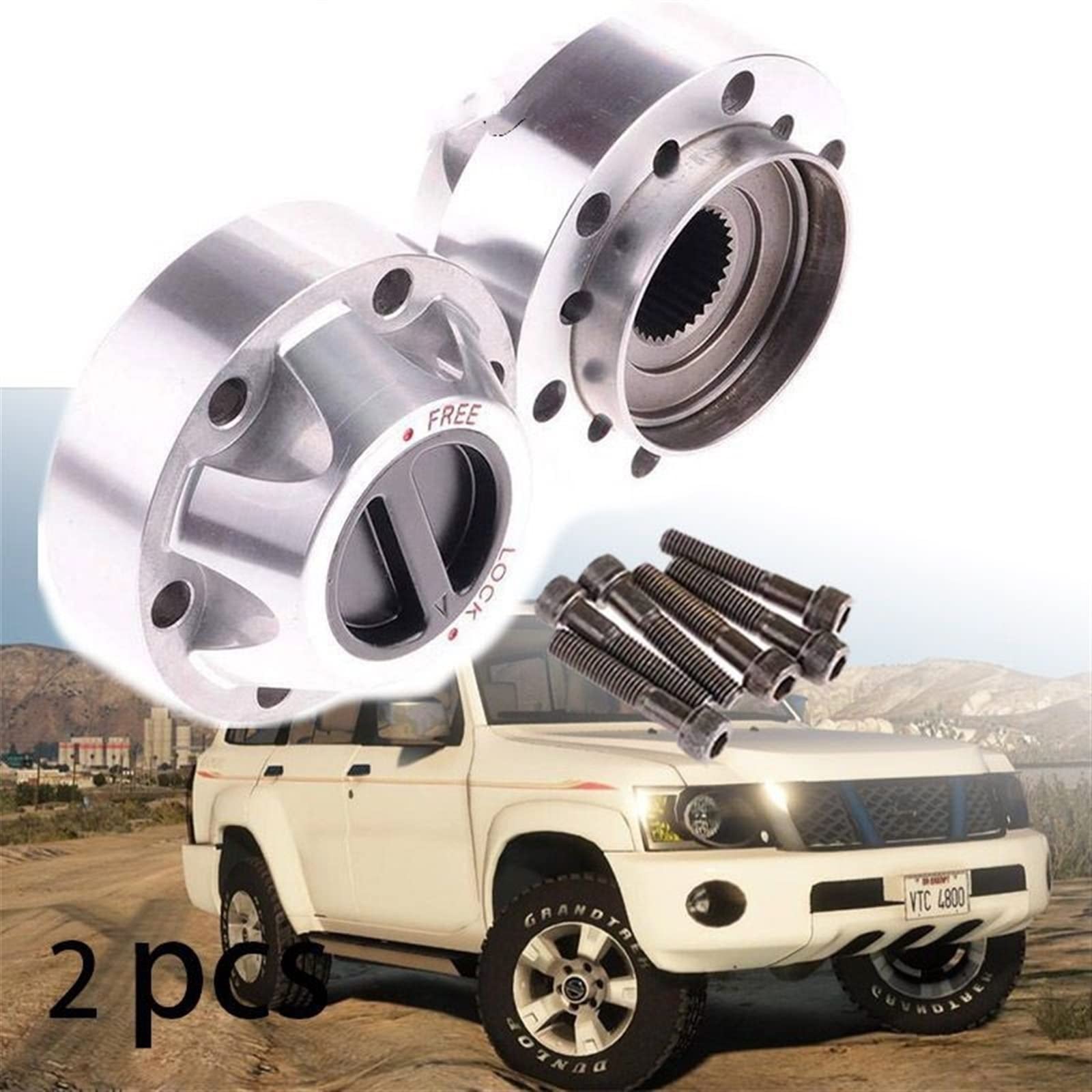 KOKPIT 2 X Moyeux De Roue Libre Fit for Nissan Patrol Gu Gq Y60 Y61 for Conversion De Verrouillage Manuel Ford