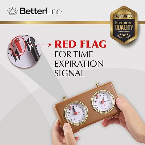 Miniatura 2 de Reloj de ajedrez analógico, no requiere pilas, reloj de ajedrez profesional con grandes esferas fáciles de leer - Diseño vintage - para torneo de