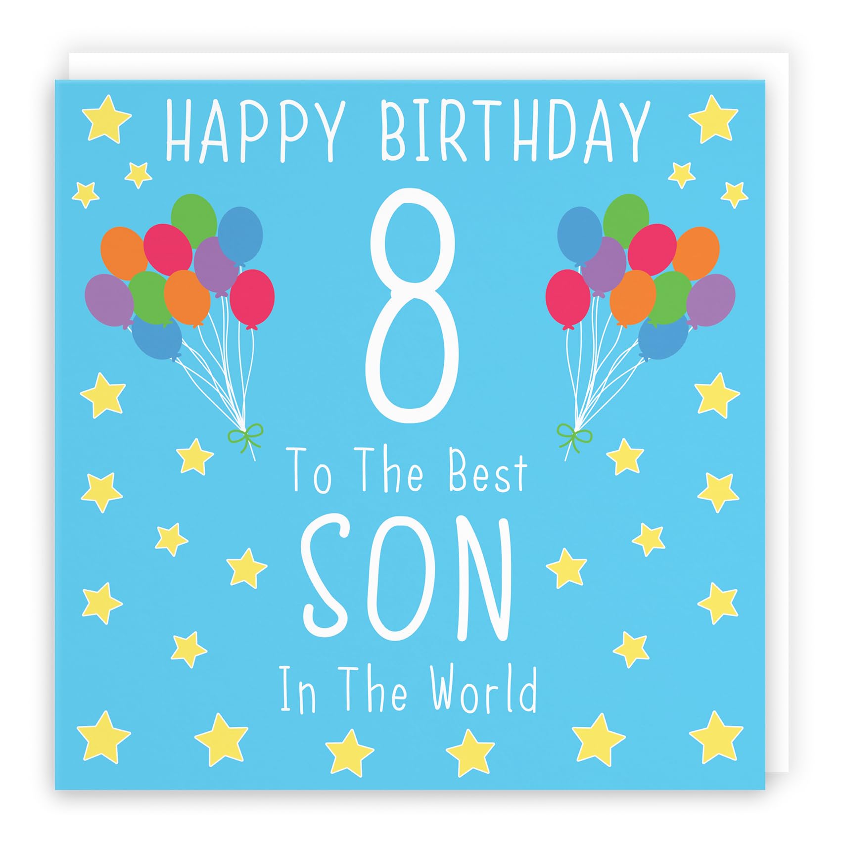 Hunts England Biglietto di auguri per 18° compleanno figlioccio con scritta in lingua inglese To the best Godson in the world, collezione iconica, grande, 210 x 210 mm