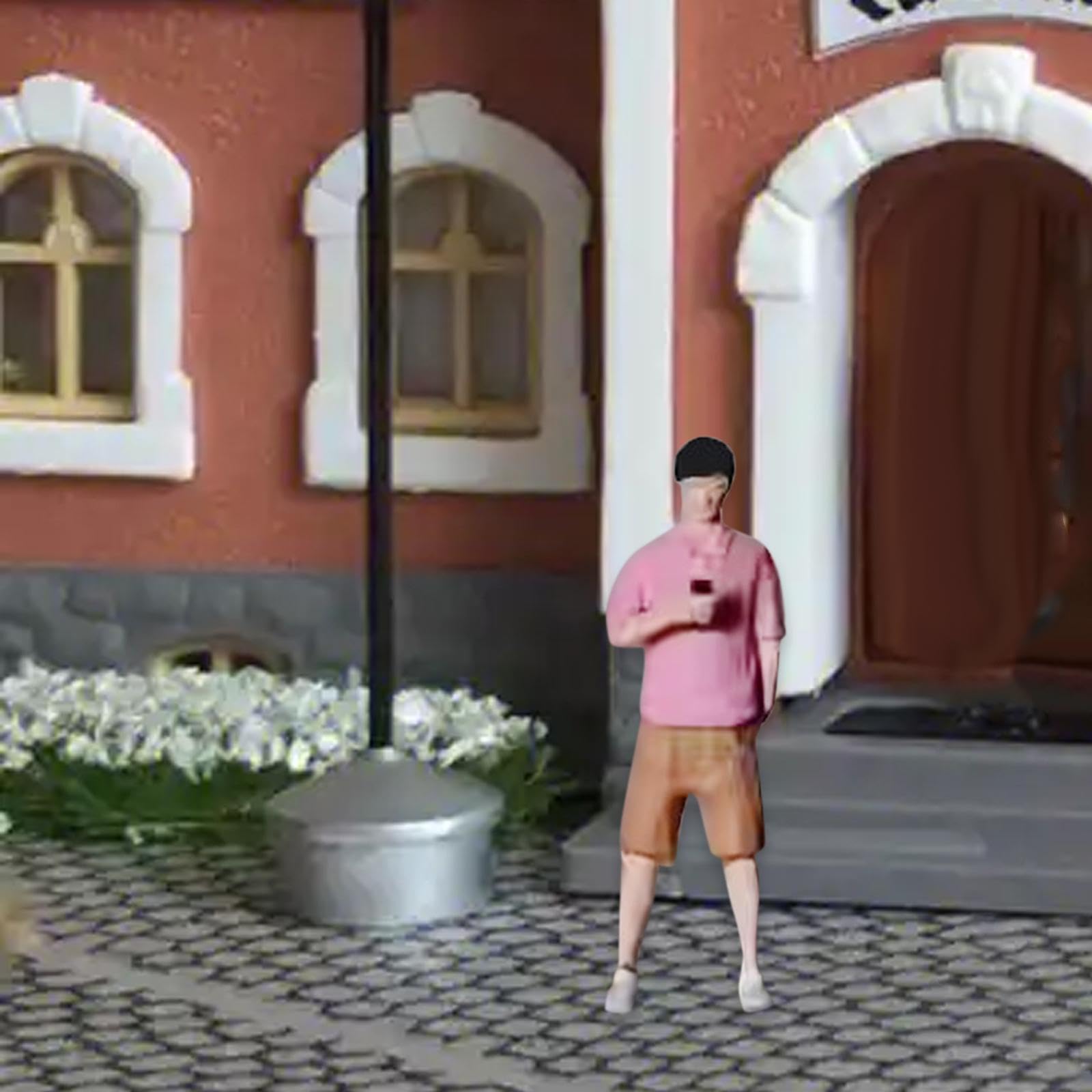 Colaxi 1/64 Figure Handpainted Model Resin Freestanding Diorama Scenery S Scale Architecture Micro Landscape Building Kit Collection