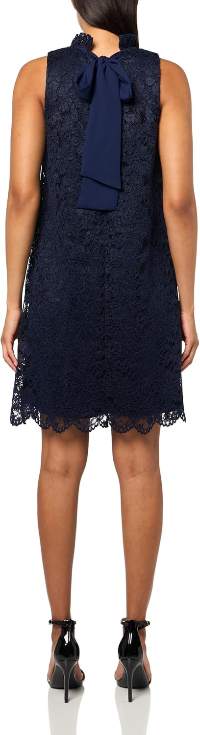 Anne Klein Women's Sleeveless Halter, with Ruffle Neckline, Shift Dress - Image 2