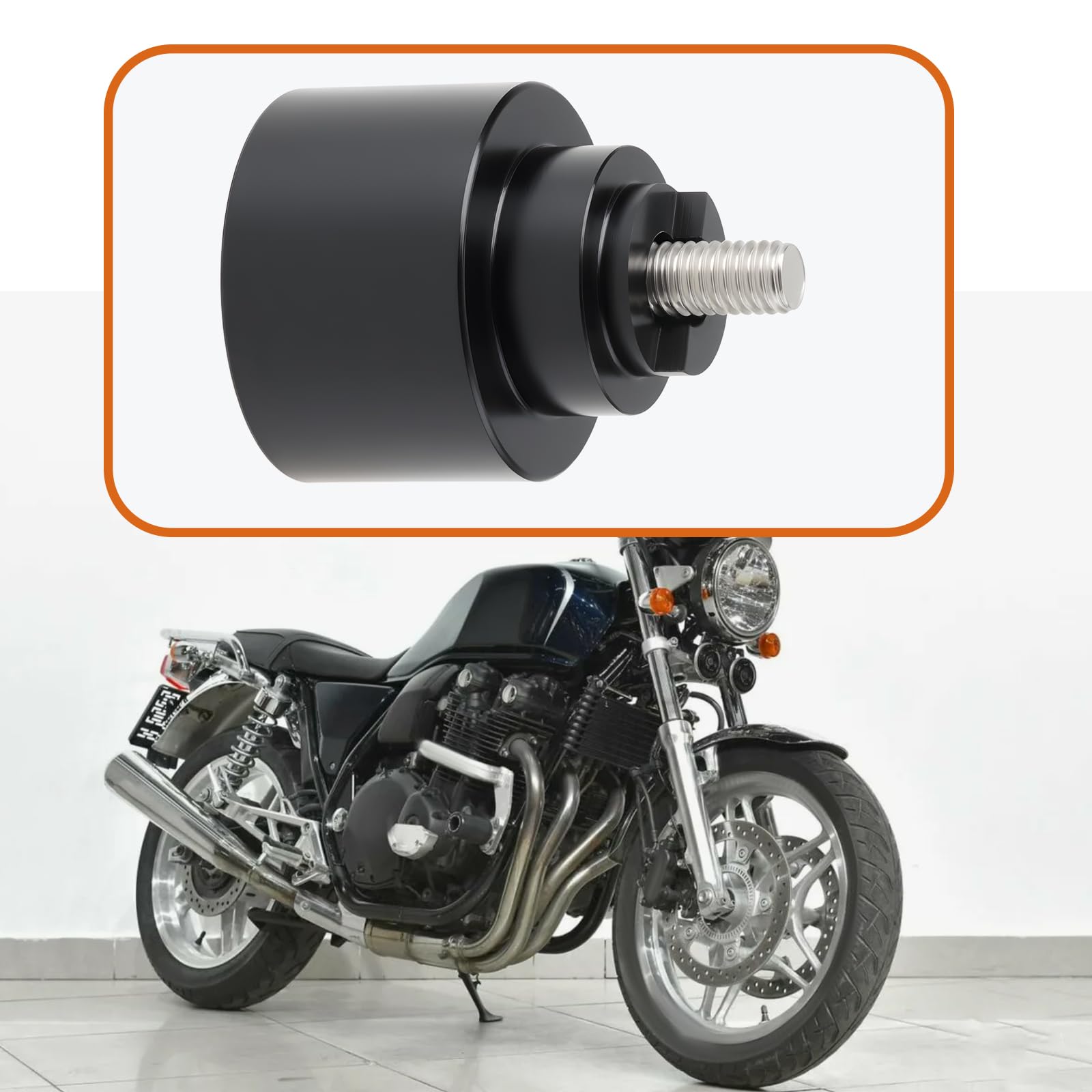 1 Par de Contrapesos Negros para Manillar de Motocicleta M6x1,25 Compatible con Honda CB GL RVF NX FMX Y SH