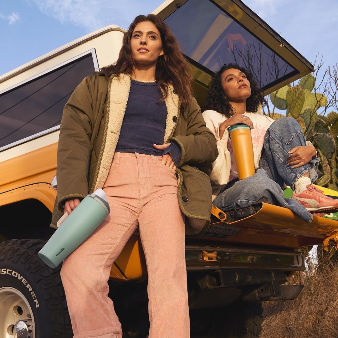 Owala FreeSip Tumbler - Stainless Steel - 40-oz. - Green (Eucalyptus) - Image 6