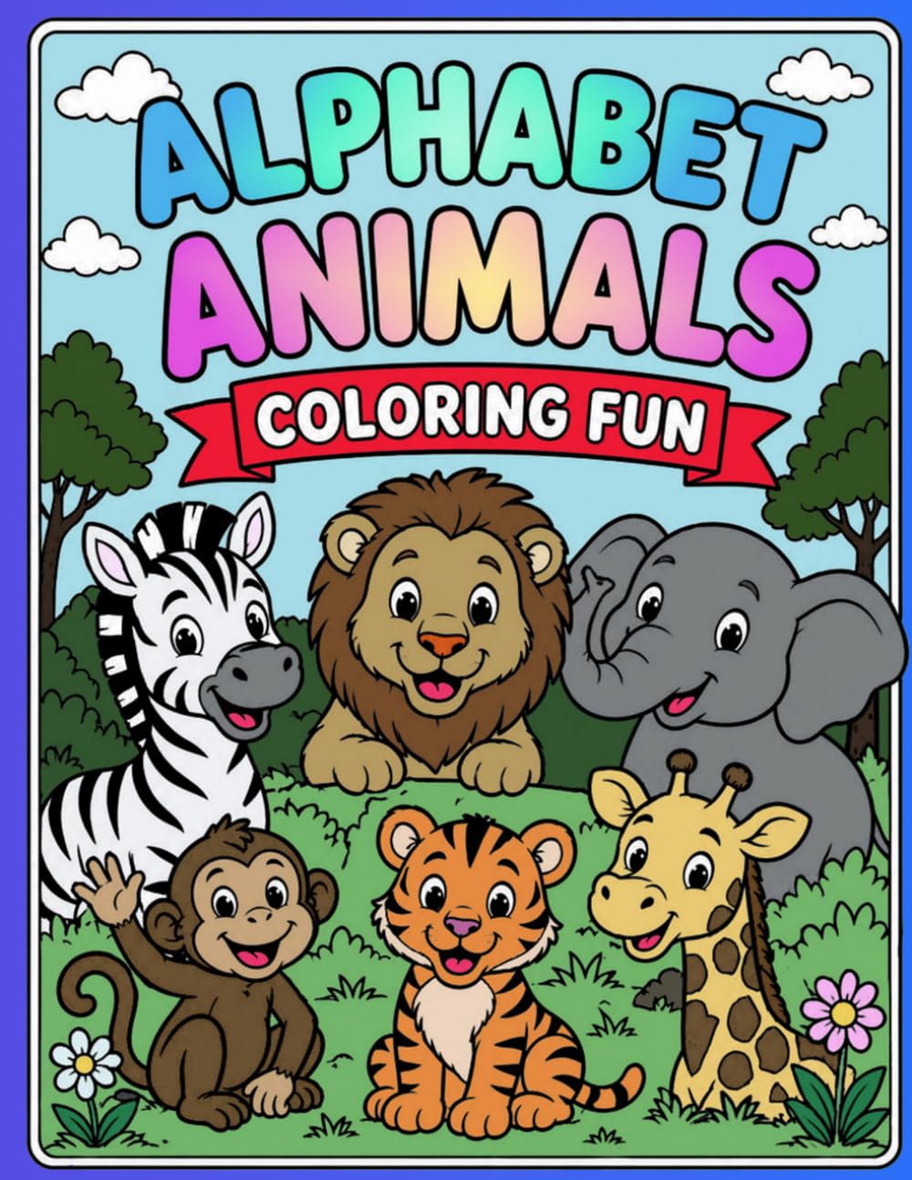 Alphabet Animals coloring fun: coloring book