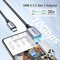 Vista 4 de UGREEN Paquete de 2 adaptadores USB C a USB A, adaptador USB C macho a USB hembra compatible con Samsung S23 Ultra MacBook Pro 2023 / Air 2022 iPad