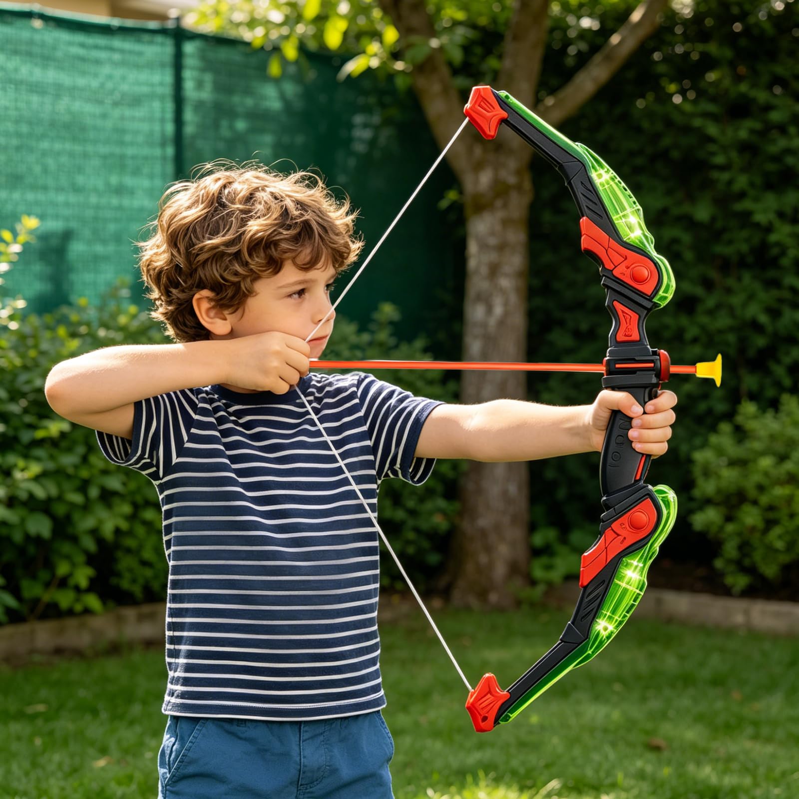 Pfeil und Bogen Kinder, Kinder Bogenset mit Zielscheibe, enthält 10 Pfeile mit Saugnapf für Jungen und Mädchen, Indoor & Outdoor