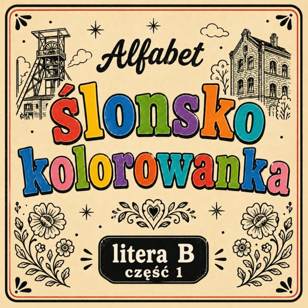 Ślonsko kolorowanka [nr 2/19] . Alfabet: [ LITERA B część 1 ]. Nauka języka śląskiego poprzez obrazki, odstresowująca.: Śląska kolorowanka bold & easy