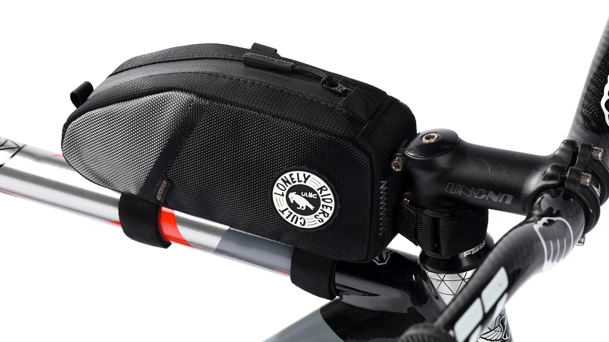 ULAC Borsa Telaio Bici Accessori - Borsa Bici Telaio Impermeabile 1,2L Portaoggetti Complementi Bici Borsa Telaio MTB Fissaggio Tubo Superiore 18x9x5,5 cm per Attrezzi Ciclismo