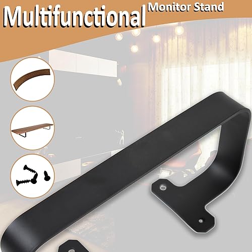 Miniatura 2 de Base de acero para escritorio y patas de soporte para monitor, soporte multifuncional para organización de oficina, construcción resistente,