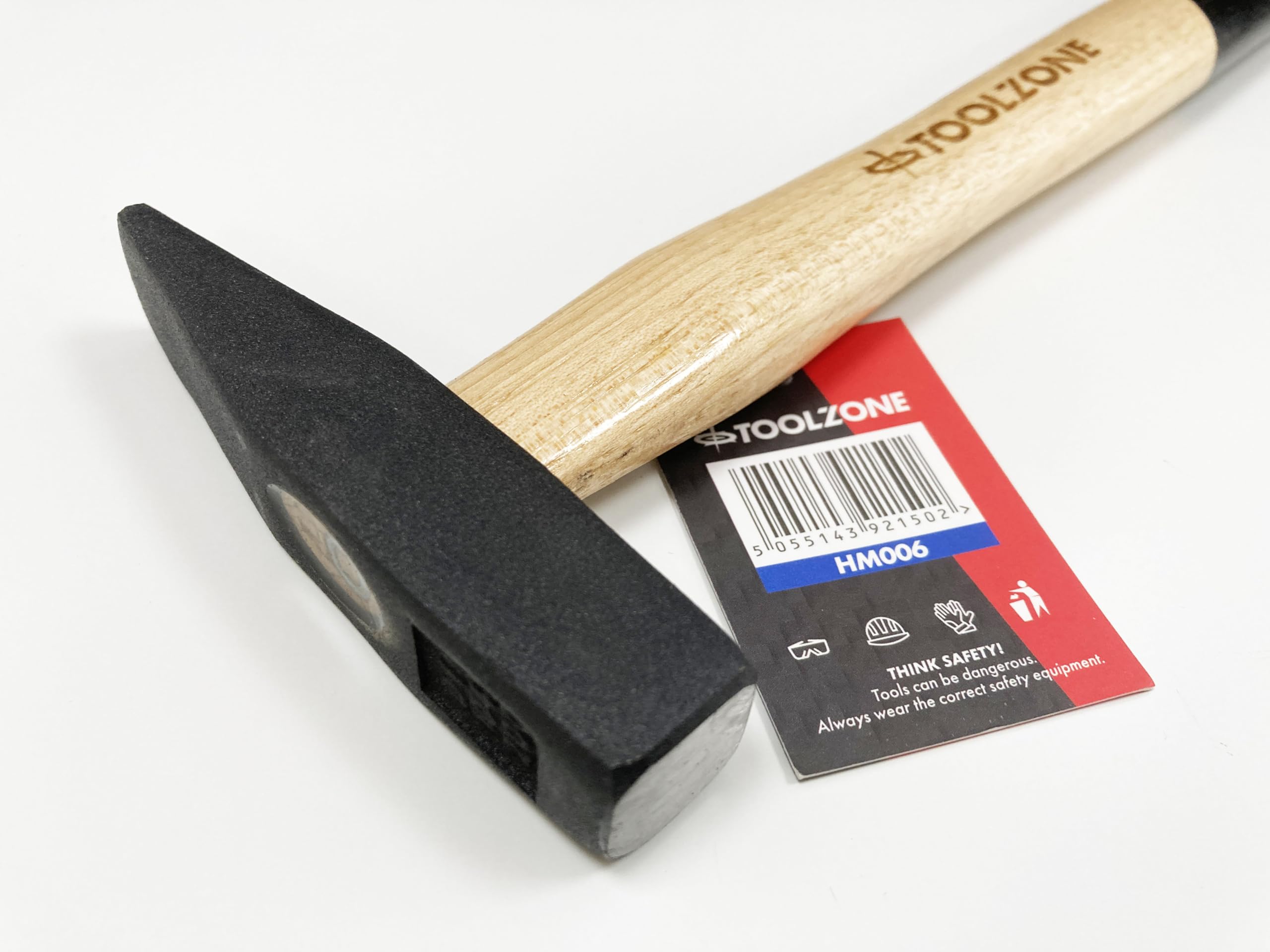 200g Geologists Hammer Hickory Handle HM006, Black With Hickory Handle - Image 3