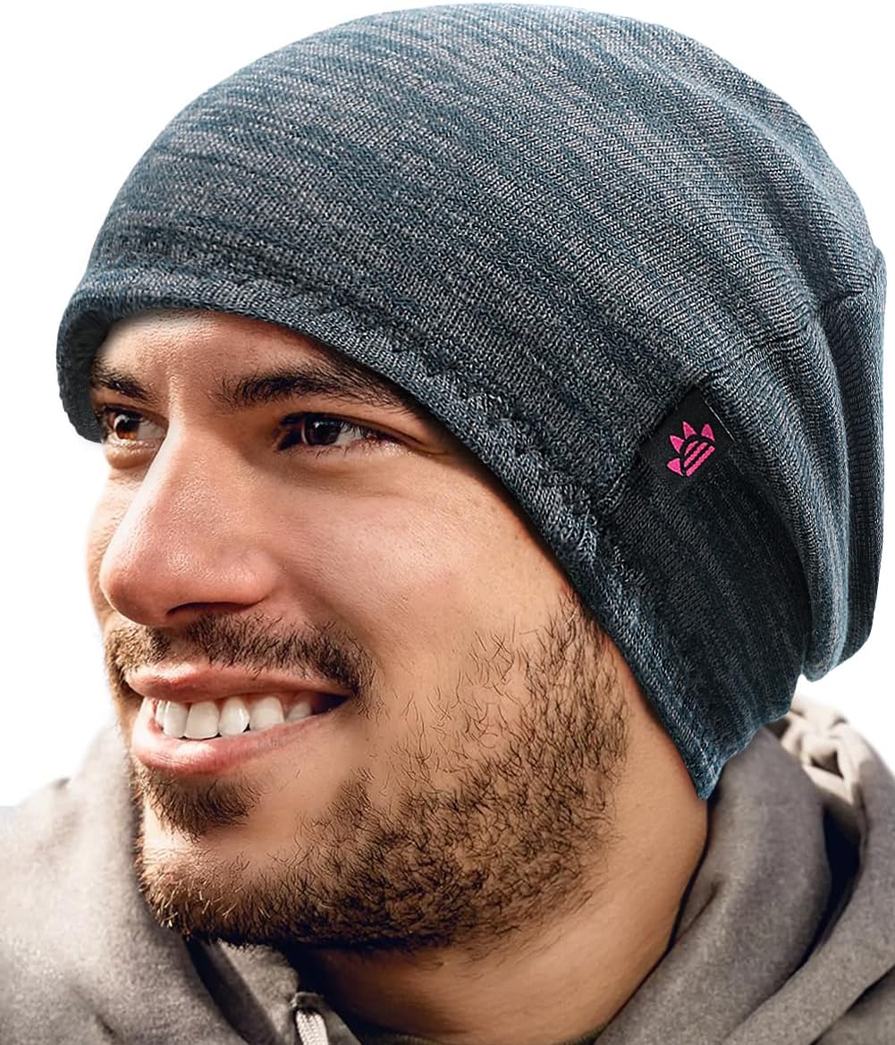 Lvaiz Winter Fleece Lined Knitted Beanie Hats for Men Reversible Windproof Watch Hat Warm Skull Cap for Women - Image 2