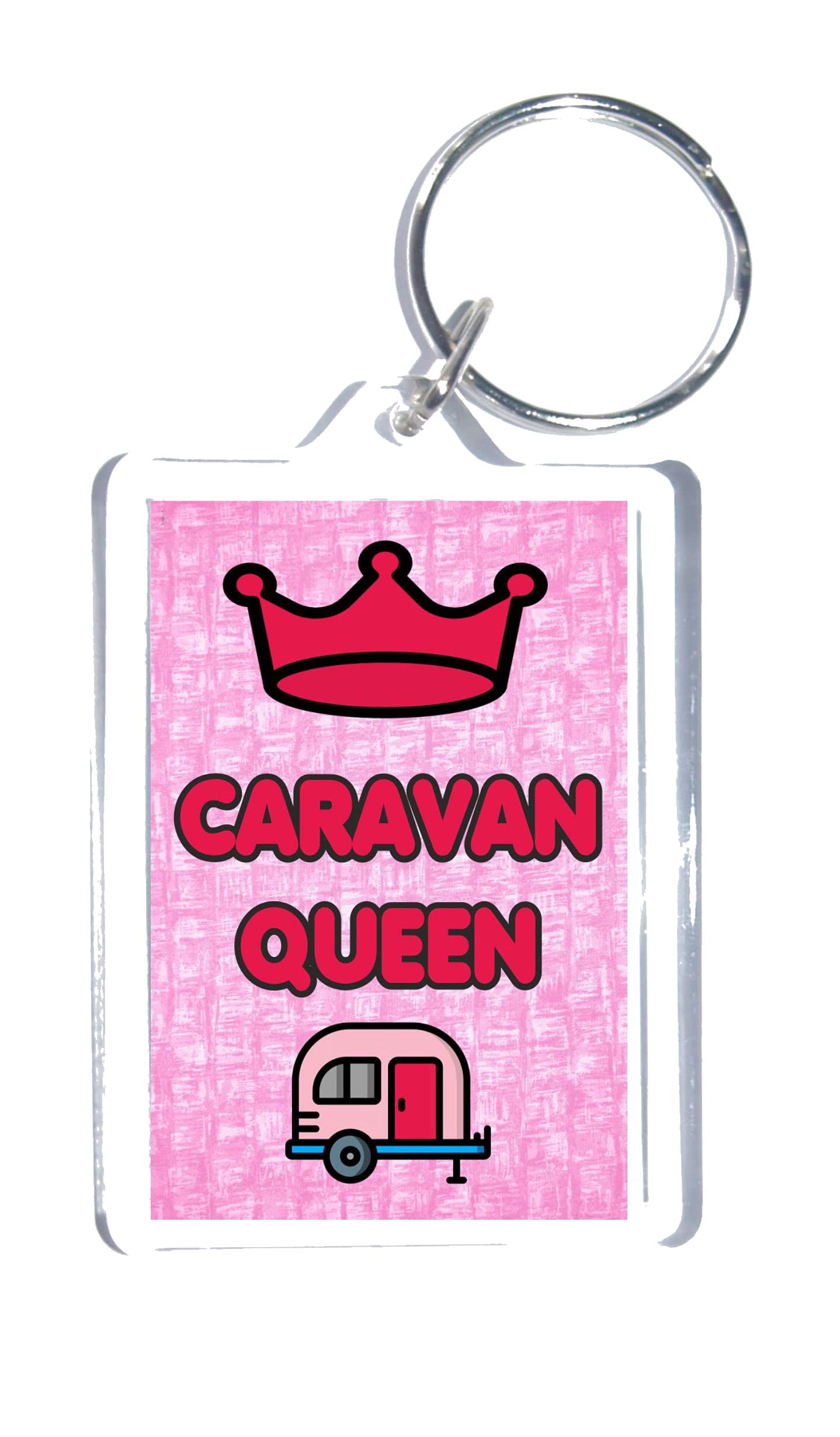 Fun Caravan Lover Gift – Caravan Queen – Keyring - Novelty Present