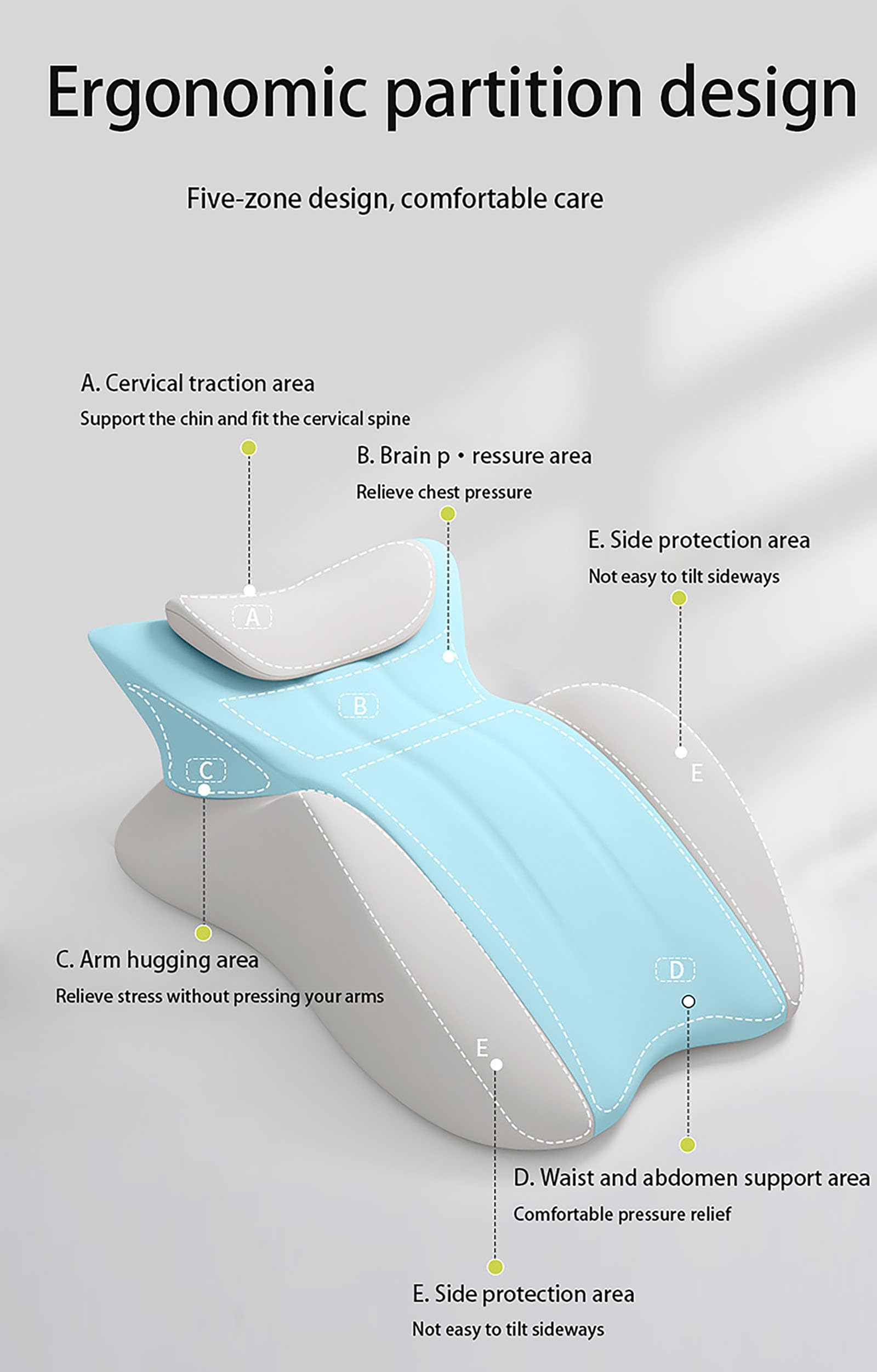 Poduszka klinowa – ergonomiczna poduszka z pianki z pamięcią kształtu zapewnia wsparcie i komfort, idealna do siedzenia, wylegiwania się i użytku we wszystkich pozycjach