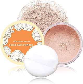 Loose Face Powder,Oil Control Loose Face Setting Powder Matte Flawless Finish Make Up Setting Powder Lightweight Long Lasting Finishing Powder Soft Natural Focus Effect Makeup(2#)