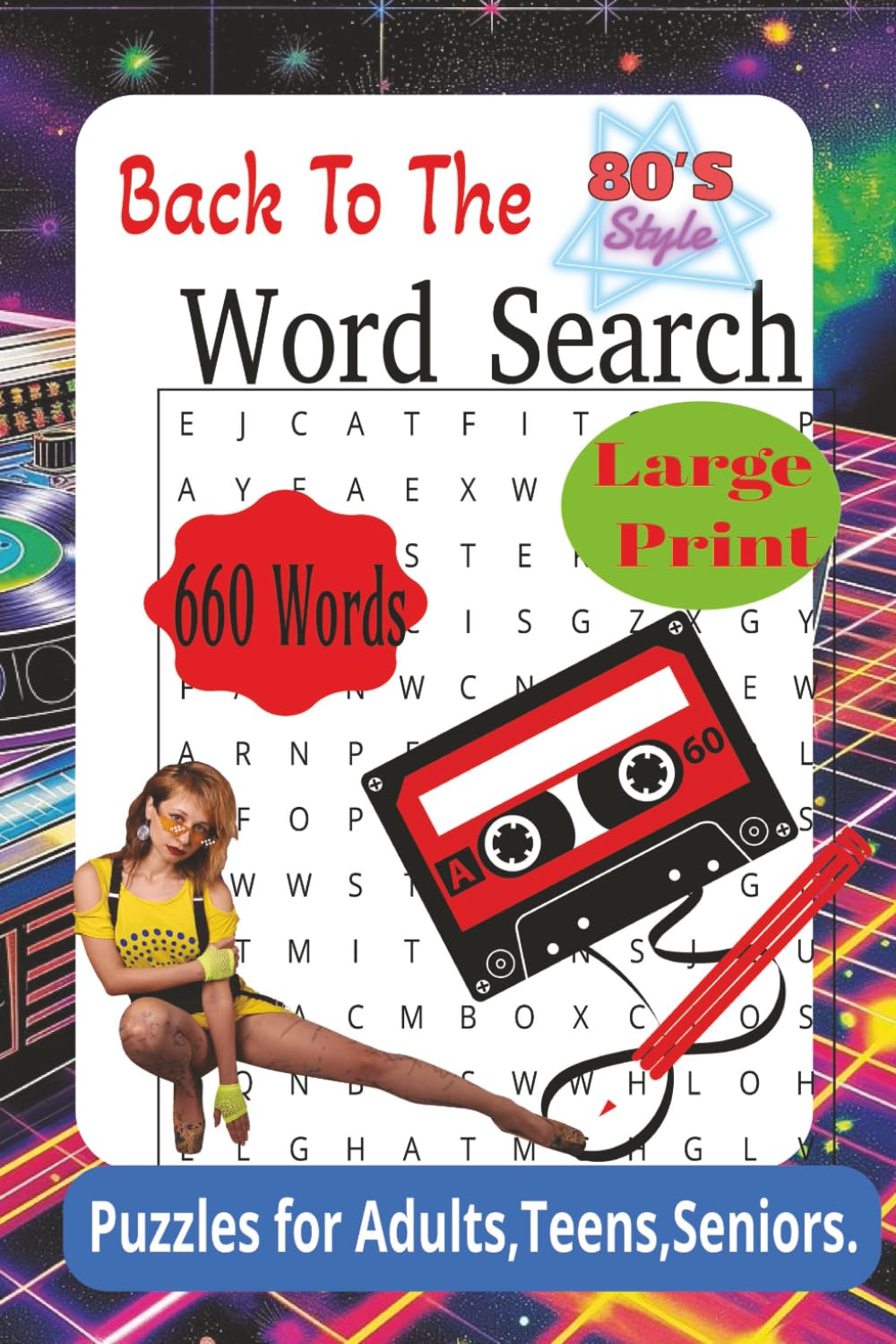 Back to the ’80s 1980's Word search Puzzles: Word Searches with Easy to Read Print all about The 80's Throwback Puzzles Featuring 1980s Pop Culture, Fads & Icons| 6x9 inches| 110 pages