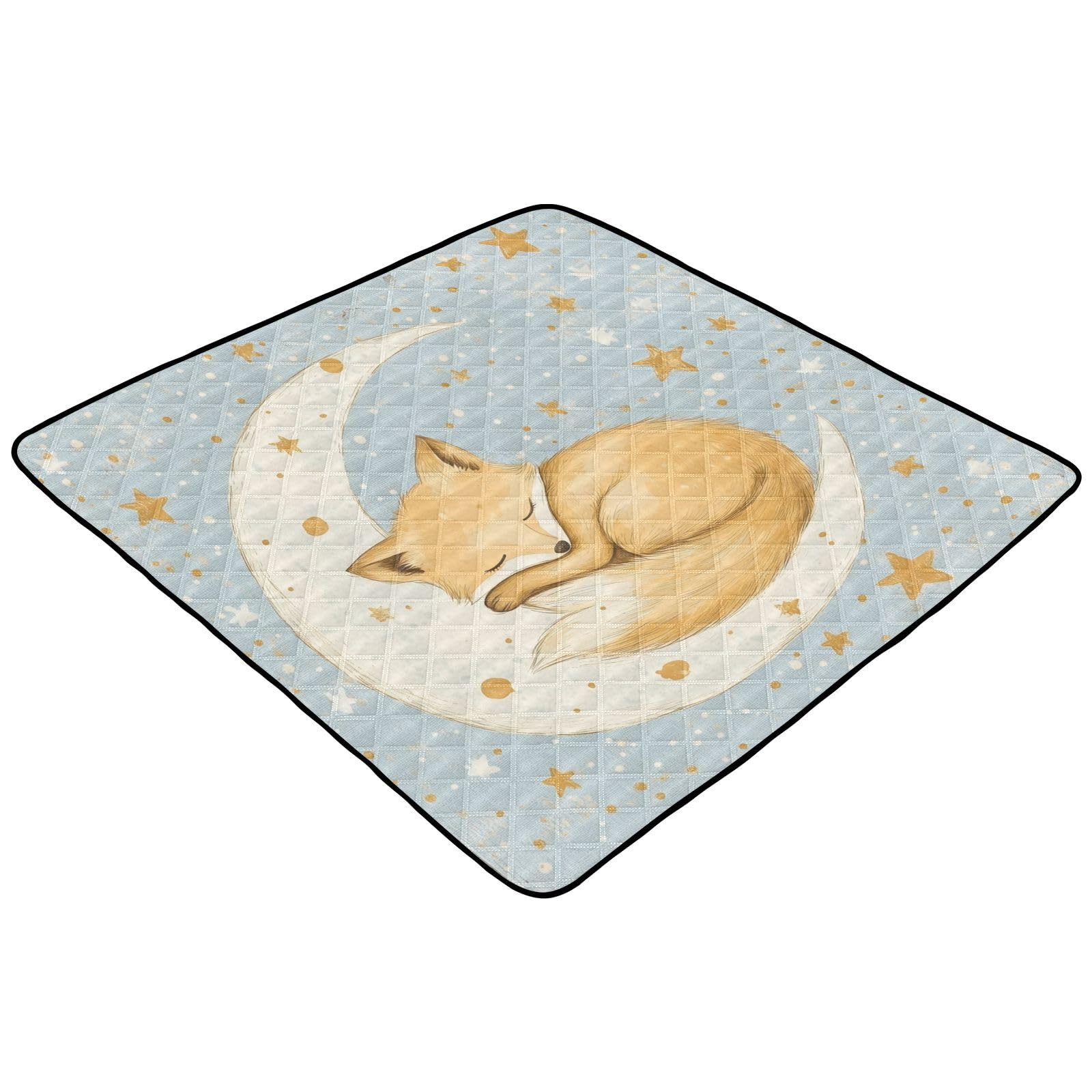 Kigai Cute Fox Baby Play Mat for Floor and Playpen 50x50 inch Non-Slip Baby Activity Playmat Waterproof Foldable Crawling Mat for Infants Toddlers