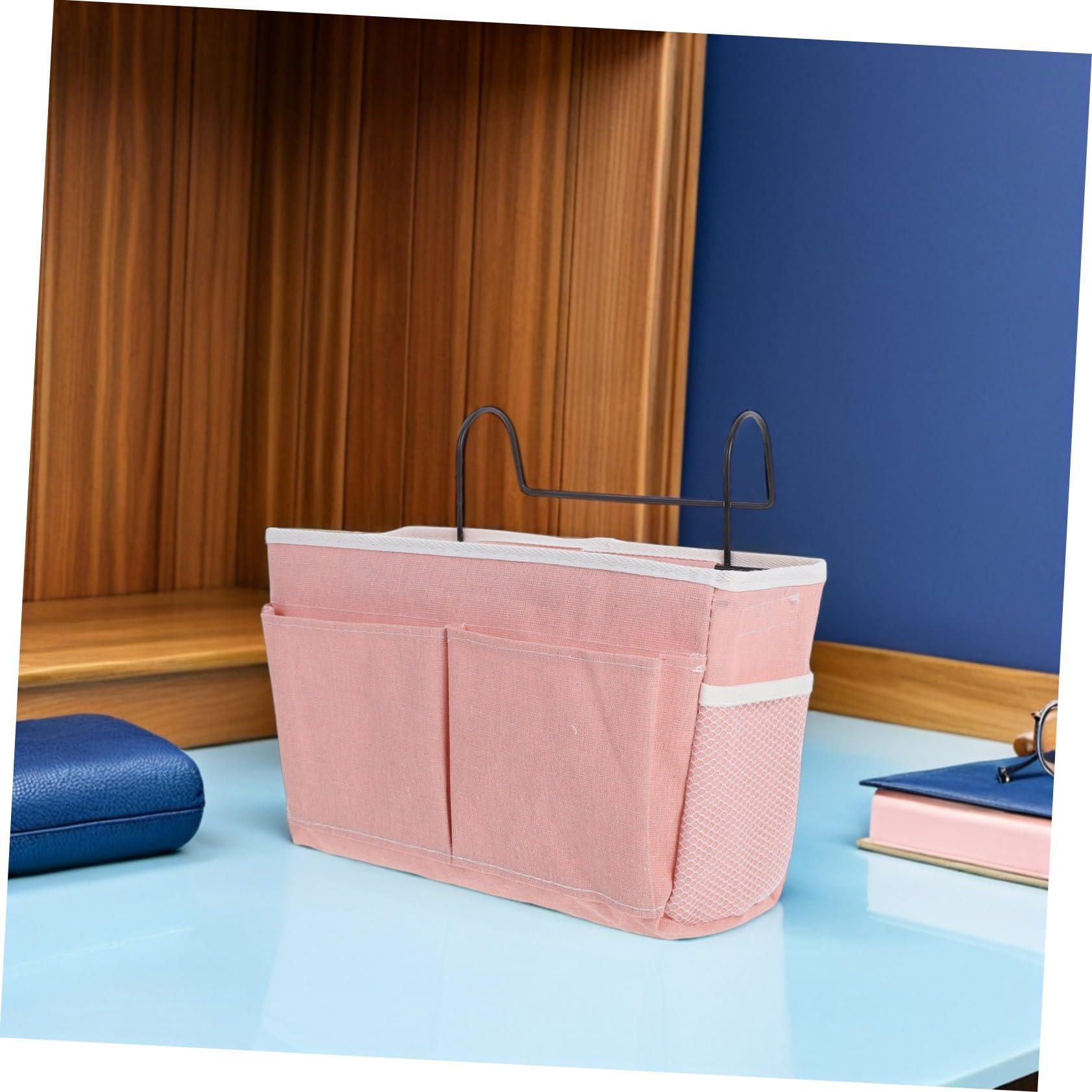 HEALLILY 2pezzi Borsa Portaoggetti da Appendere Contenitore Sospeso per Dormitorio e Camera da Letto Organizer in Tessuto con Tasche per Libri e Articoli Vari