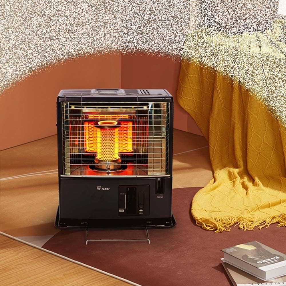 Black Radiant Kerosene Heater, 4.5L Portable Indoor/Outdoor Heating Stove, 25,300 BTU/H, High Efficiency
