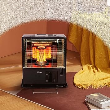 Black Radiant Kerosene Heater, 4.5L Portable Indoor/Outdoor Heating Stove, 25,300 BTU/H, High Efficiency