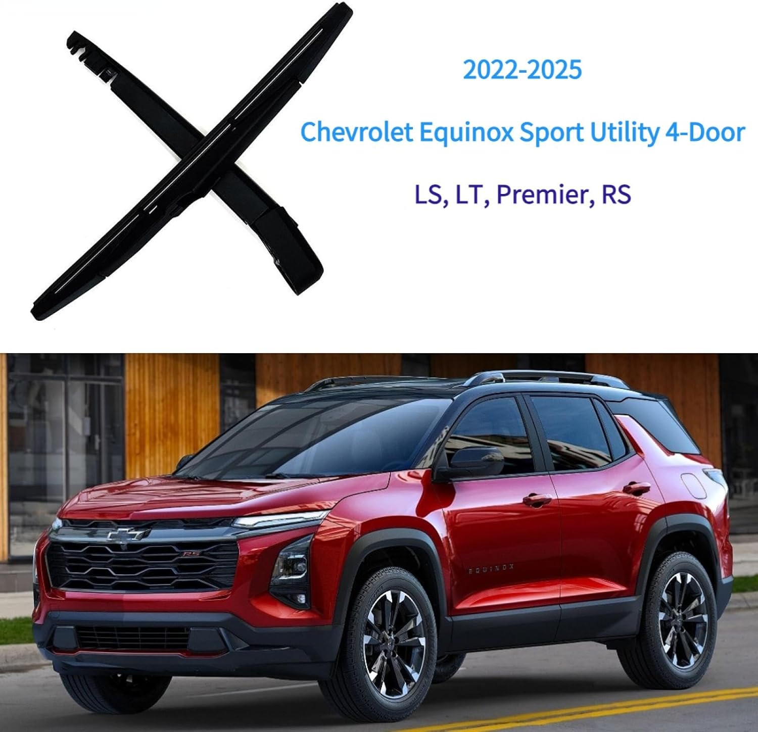 Rear Wiper Blade Arm Set for Chevrolet Chevy Equinox 2022 2023 2024 2025 OEM Fit LS LT Premier RS Trims Rear Back Windshield Wiper Blade Arm Set Replacement