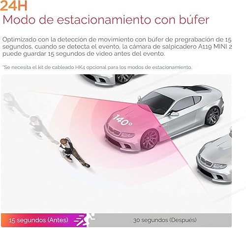 Miniatura 8 de VIOFO Dash Cam A119 Mini 2, sensor STARVIS 2, 2K 60 fpsHDR 30 fps con control de voz para coche con Wi-Fi GPS de 5 GHz, visión nocturna 2.0, modo de