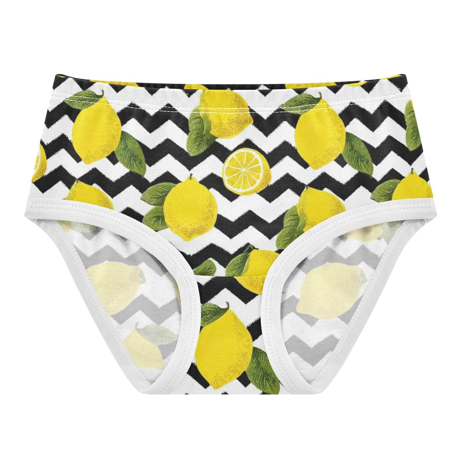 Lemons Black Girls Exclusive Briefs Chevron Cotton Underwears Bikini Panties for Baby Toddler Girl 2T