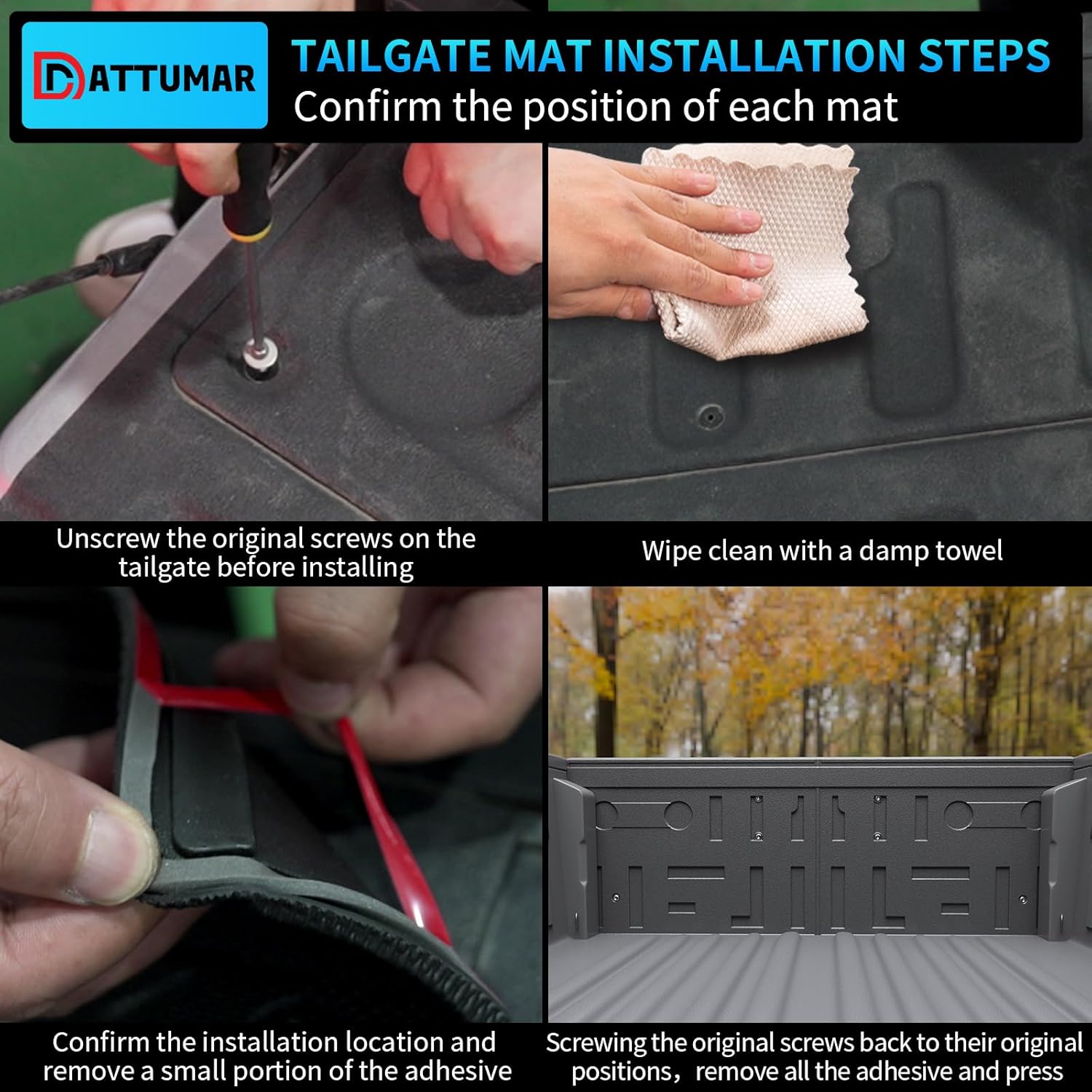 Truck Bed Mat Tailgate Mat Compatible with 2021-2025 2026 Ford F150 or F150 Lightning 5.5Ft Bed All Weather Protection TPE 2024 F-150 Accessories (21-26 F150 & Lightning 5.5FT)