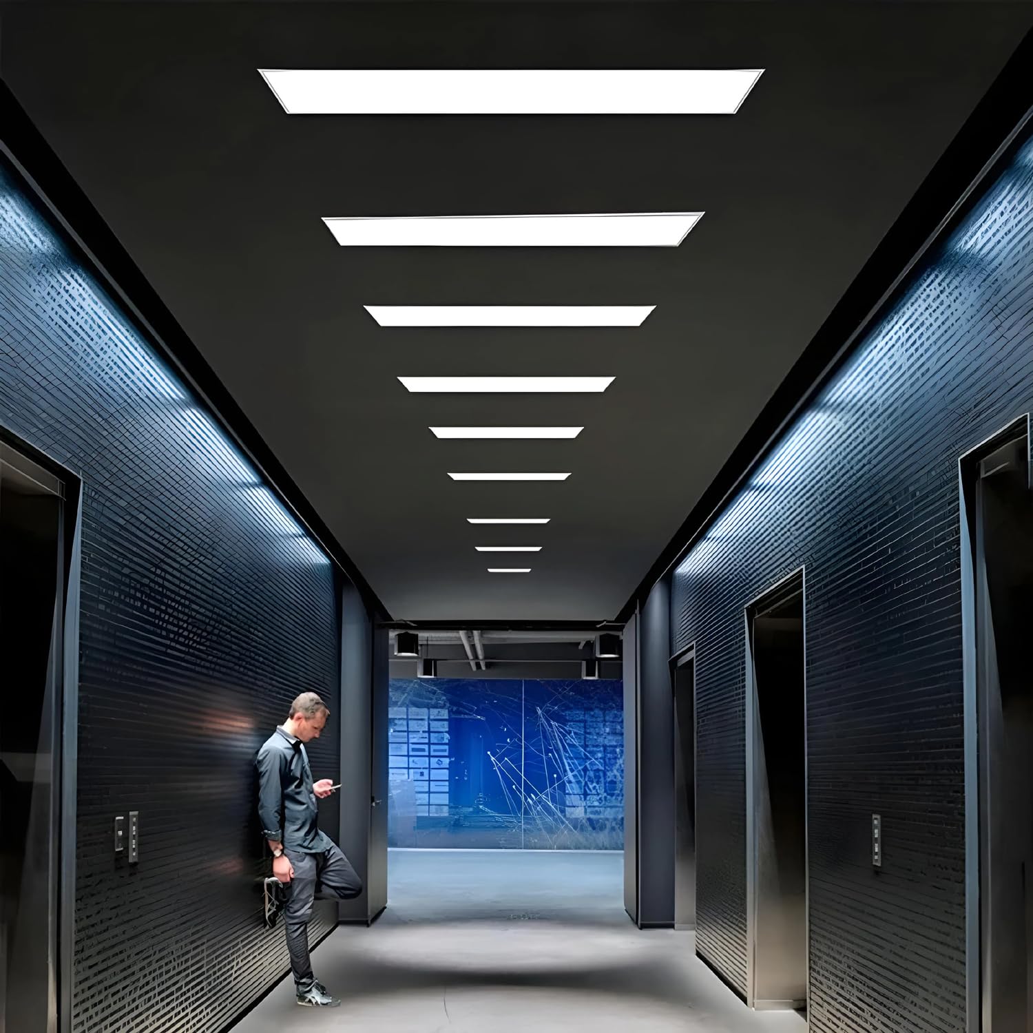 B·LED BARCELONA LED K5235-BC-10 Pannello LED Sottile per Soffitti Armstrong con Driver, Bianco Freddo, 4000 Lumen, 44 Watt, 60cm x 60cm