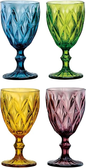 ARTLAND Highgate Goblets Multicoloured - Set of 4 - 350ml Capacity Per Glass