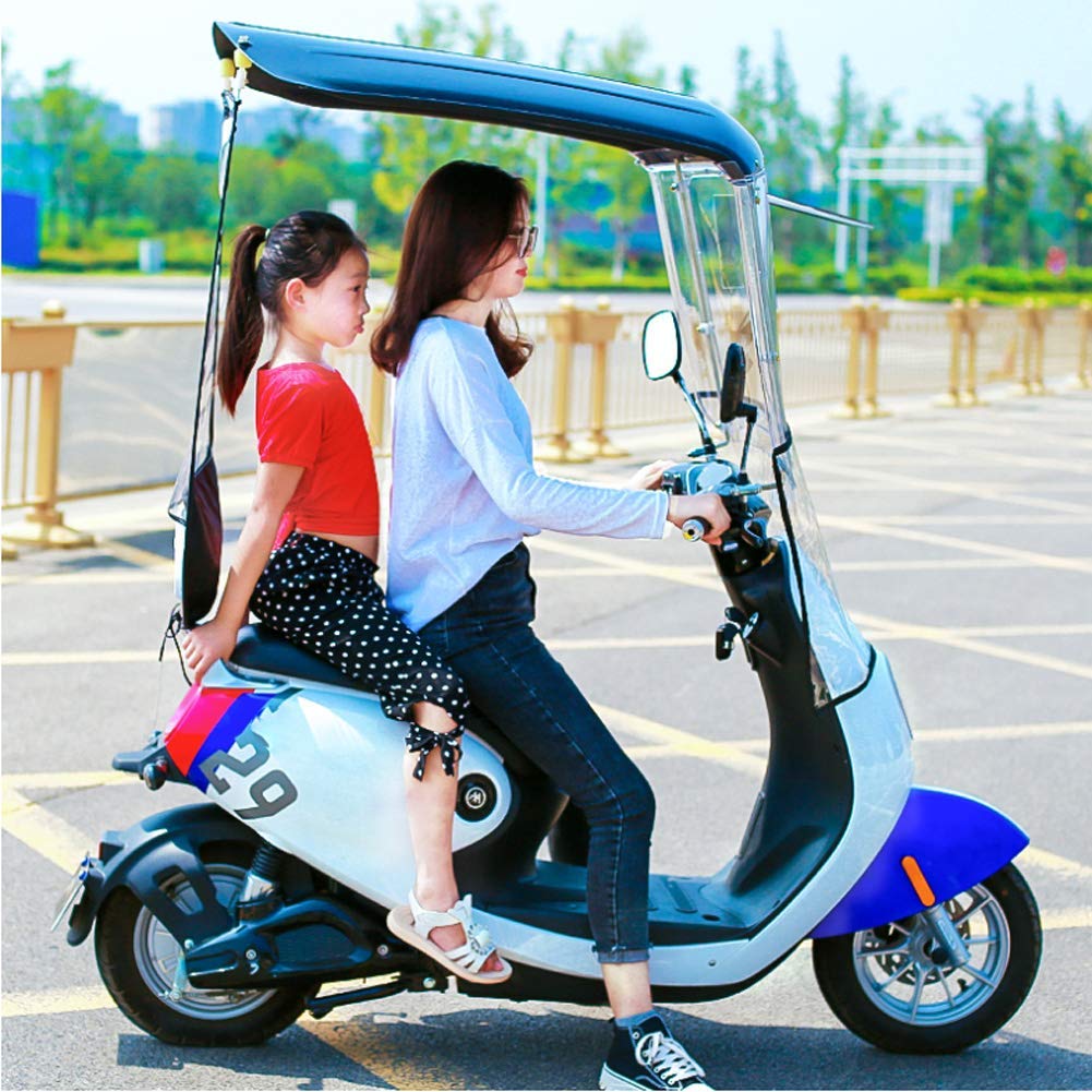 Universal-Regendach für Elektromobil, vollständig geschlossener transparenter Vorhang, Fahrrad-Sonnenschutz, Regenschutz