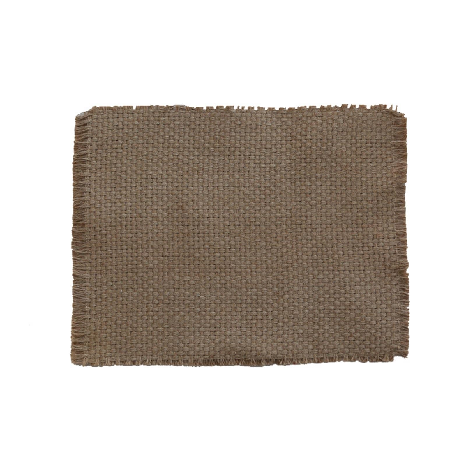 Platzsets Jute Ramie Einfarbig Gewebt Textur Quaste, Rechteckig Tischmatte Braun 30x40cm für Restaurant Speisetisch, 8er Tischset Natur