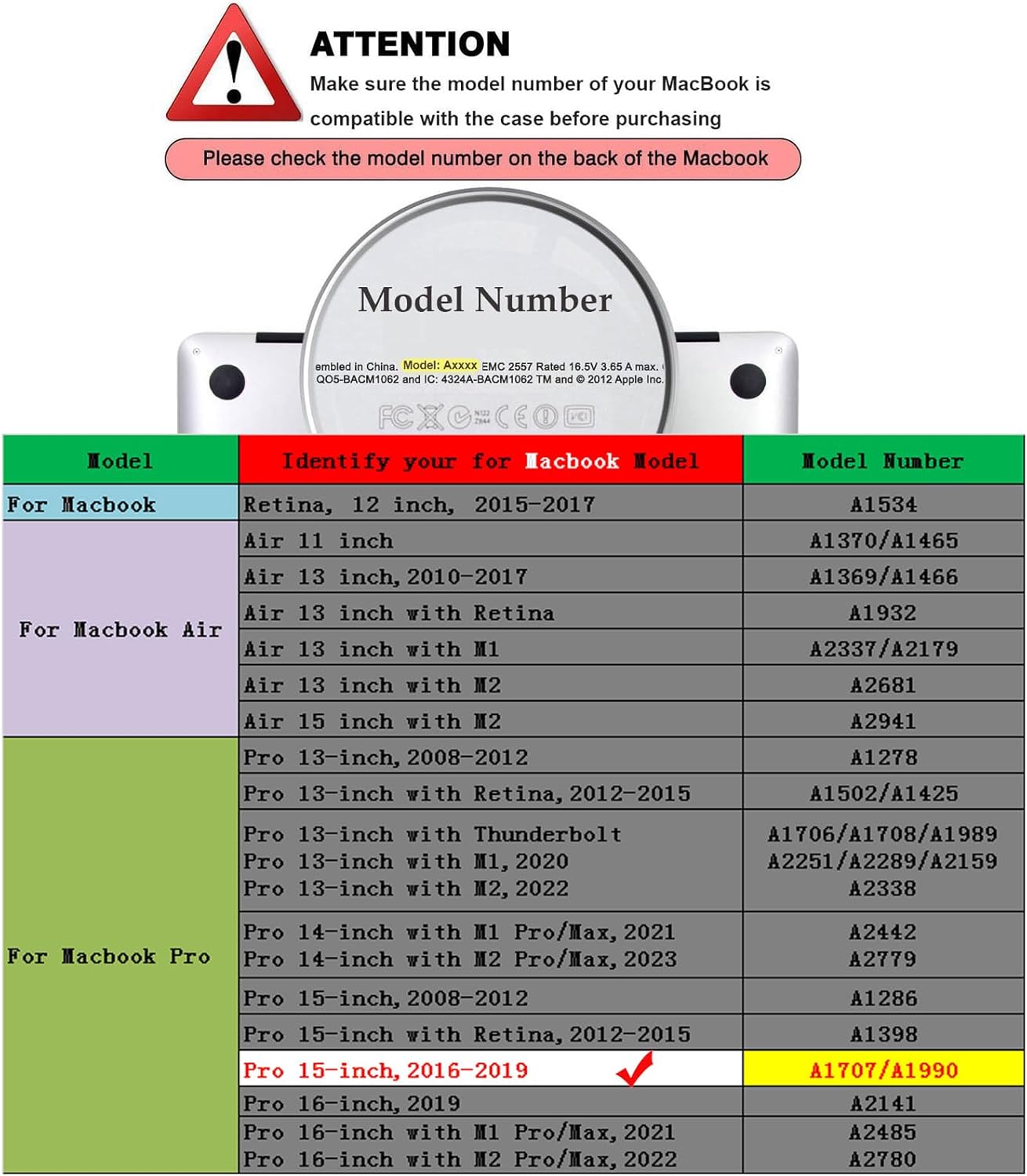 IVY Wood Series Set Folio Hard Case for MacBook Pro (15-inch, 2016-2019, Models: A1707 / A1990) with Keyboard Cover - B