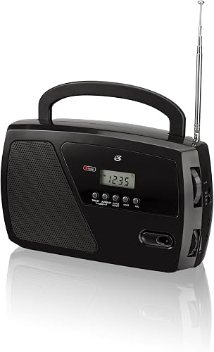 GPX, Inc. R633B Portable Shortwave AM/FM Clock Radio (Black)