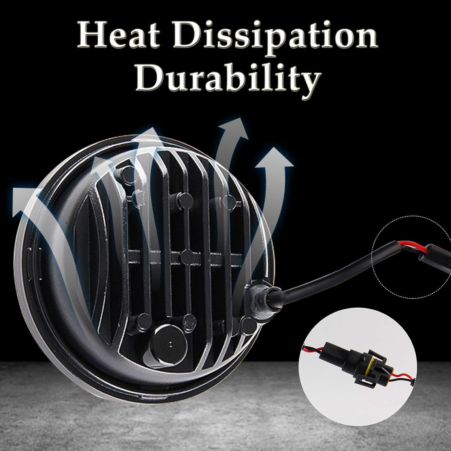 1 Pair Red 4.5 inch Passing Lamps DRL bulb Fog Lamp 4.5 Inch Led Fog Lights with red Halo Ring Angel Eyes
