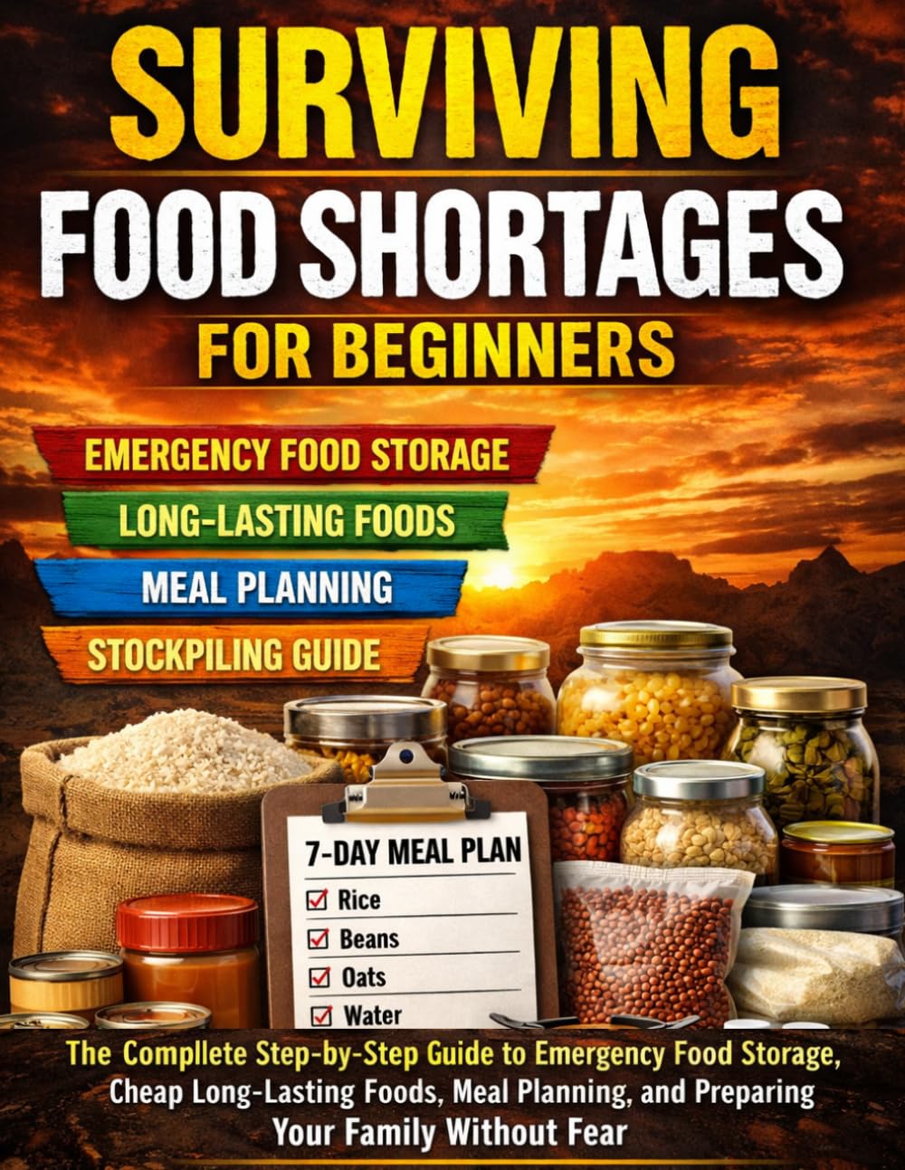 Surviving Food Shortages for Beginners: The Complete Step-by-Step Guide to Emergency Food Storage, Cheap Long-Lasting Foods, Meal Planning, and Preparing Your Family Without Fear