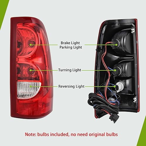 Miniatura 2 de AUTOSAVER88 Conjunto de luz trasera LED compatible con Chevy Silverado 15001500HD25002500HD, Silverado 3500 2004-2006, Silverado 3500 2004-2006,