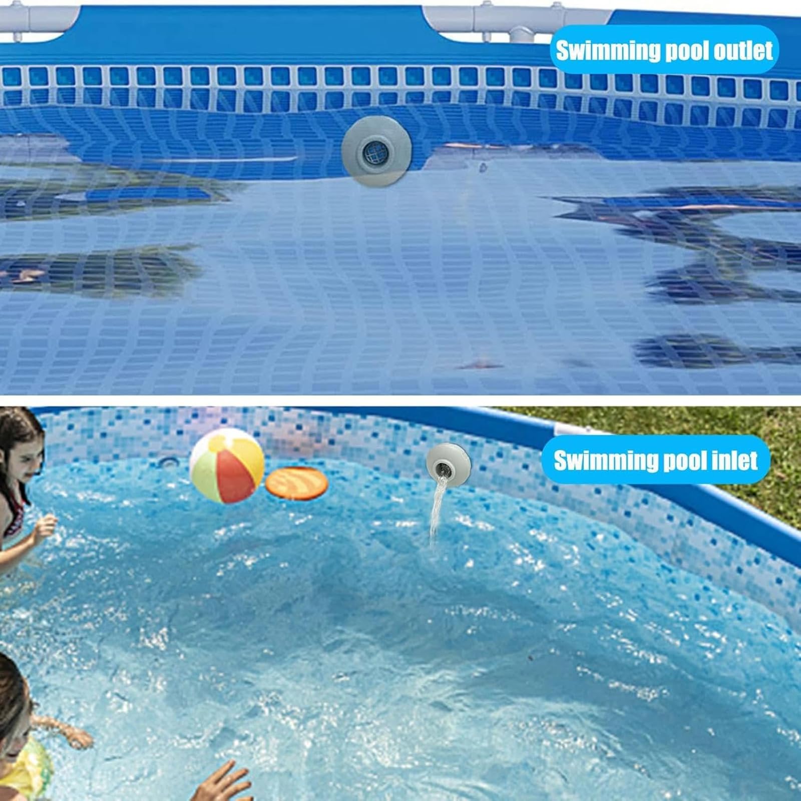 Conector de Filtro de Piscina,Conector de Chorro de Agua para Piscina 32mm,Accesorios de Piscina,Filtro de Salida de Piscina,Conector del Colador de la Piscina,para Piscina sobre
