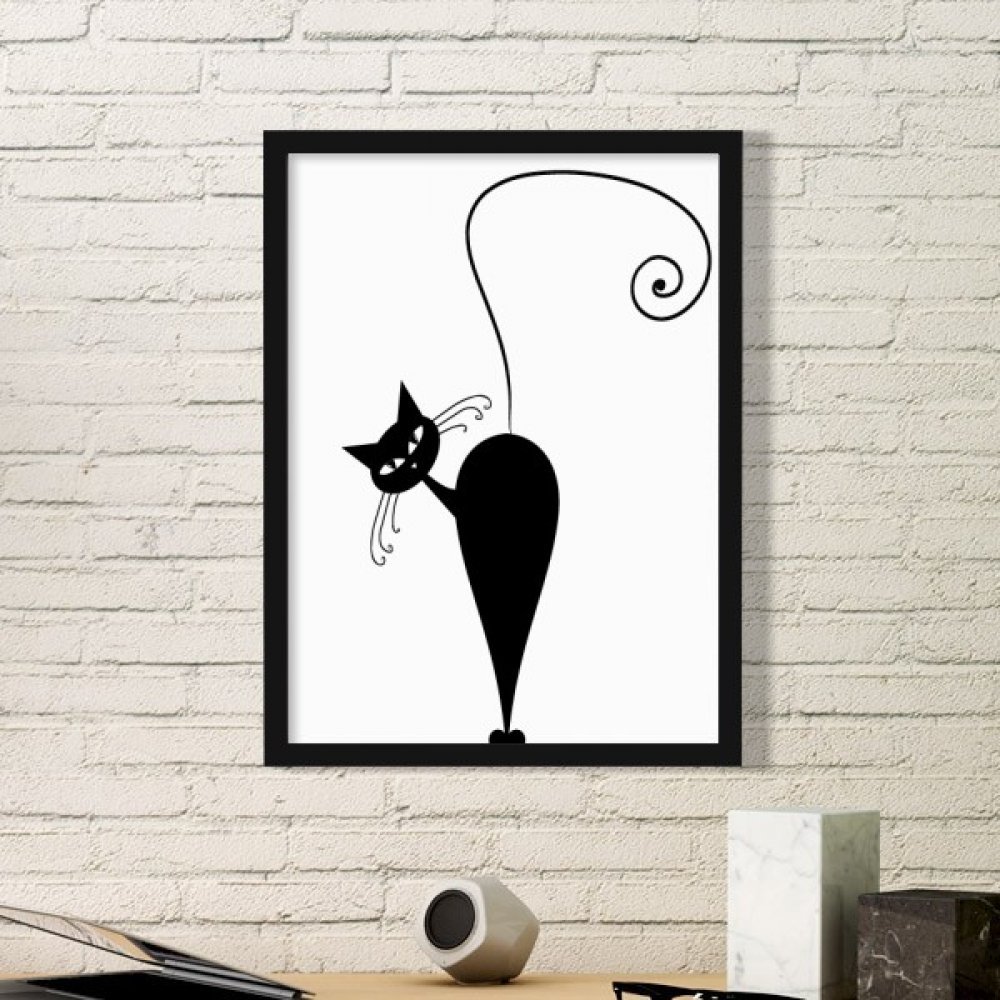 Sticker mural chat noir pour une deco de salon cosy et chaleureuse en automne
