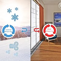 Vista 2 de Cortina de puerta aislada, cubierta magnética térmica para puerta, pantalla magnética de privacidad con cierre automático, manos libres para patio