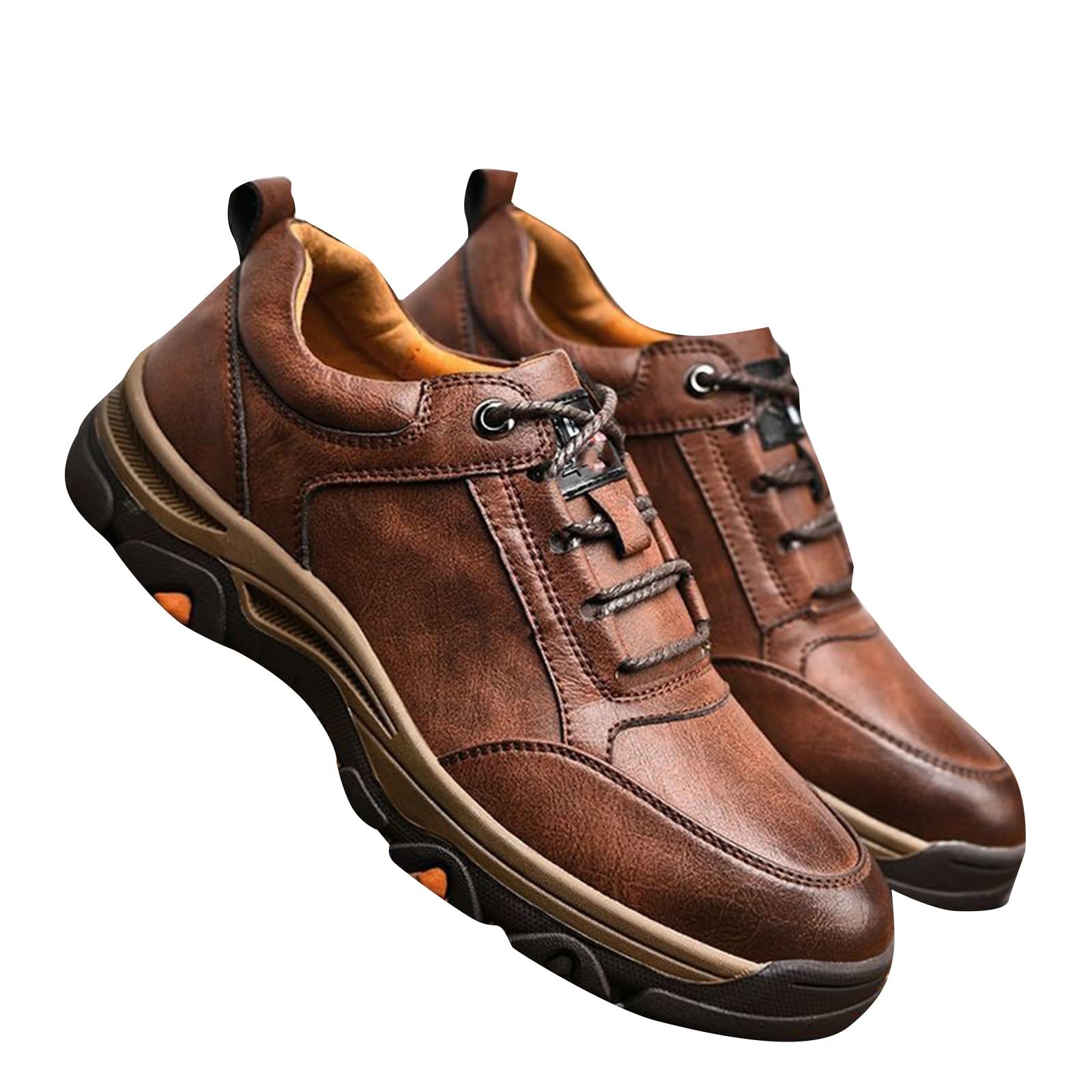 Hommes Printemps et Automne Hiver Respirant Business Cuir Souple Décontracté Tendance Tout Style Britannique Décontracté Chaussures en Cuir Décontractées Chaussures de Costume Traditionnel